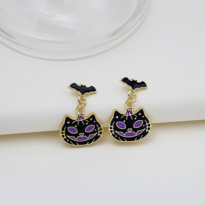 Wholesale earrings Halloween Alloy skull ghost cross JDC-ES-MDD038