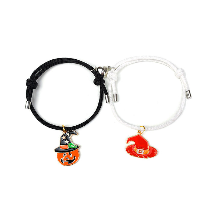 Wholesale Bracelet Alloy Heart Magnet Attracts Halloween Couple JDC-BT-ZiR027