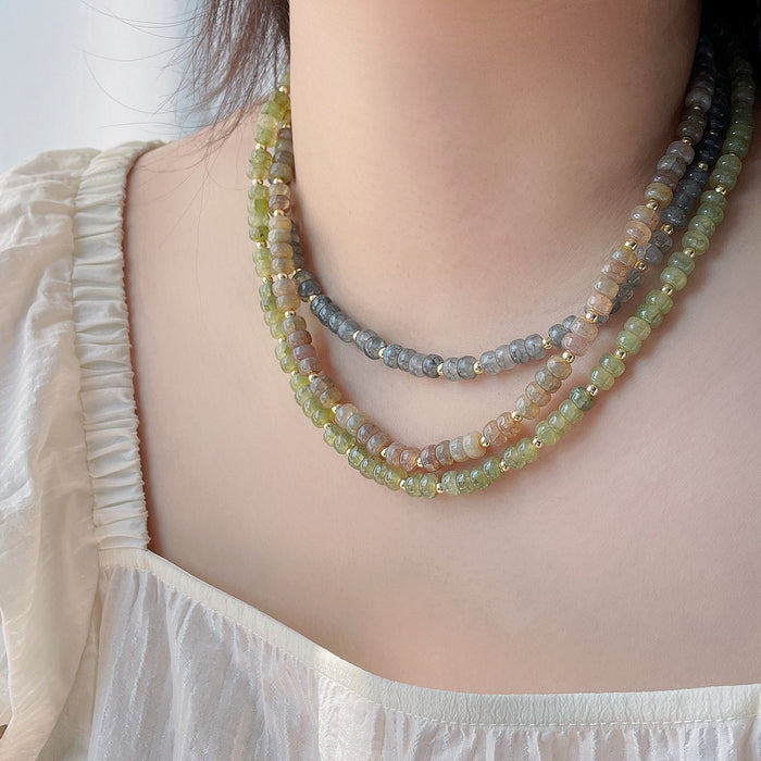 Wholesale Necklaces Synthetic Crystal Color Burst Beaded Clavicle Chain JDC-NE-YouF008