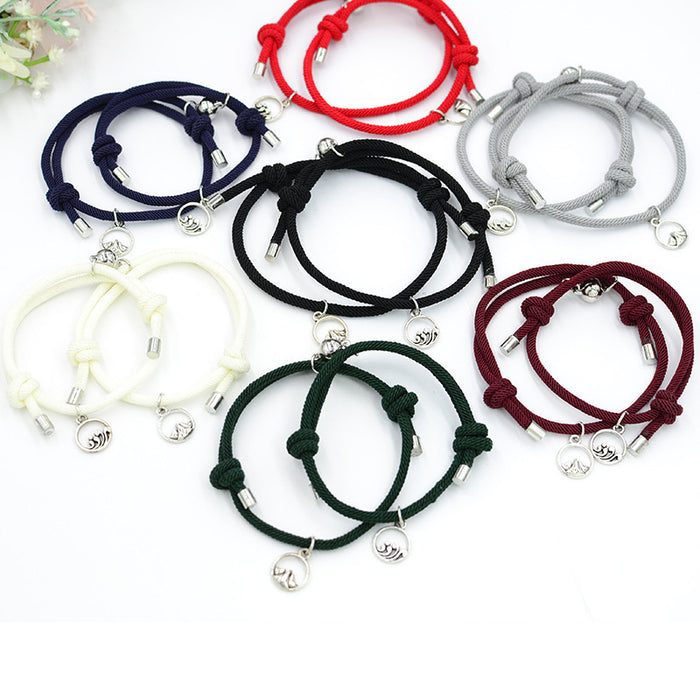 Wholesale Bracelet Alloy Magnet Couple Bracelet JDC-BT-YanX003