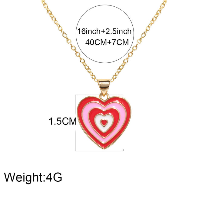 Wholesale Necklace Copper Cute Heart Clavicle Chain JDC-NE-TC134