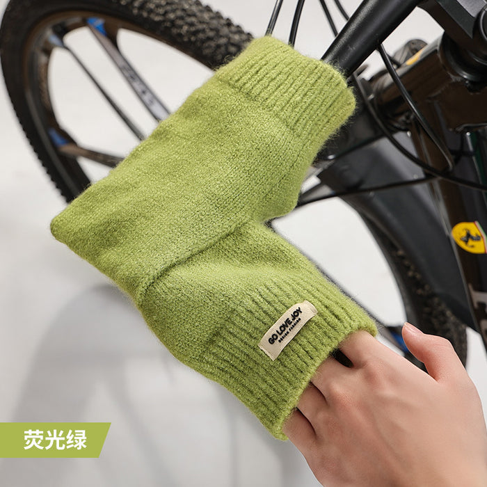 Wholesale Gloves Acrylic Winter Bike Grips Knitted Warm Riding MOQ≥2 JDC-GS-GuD023