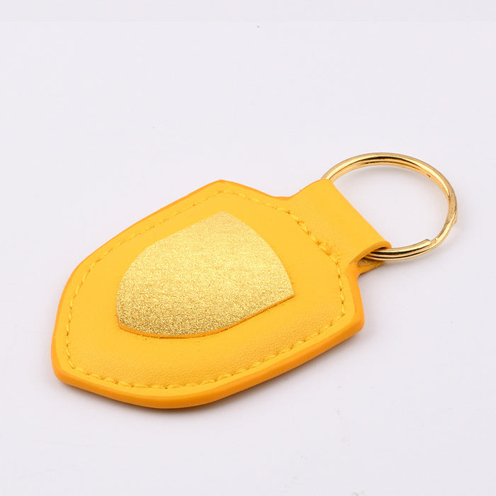 Wholesale Keychain Alloy Leather Shield MOQ≥2 JDC-KC-XSYZ003