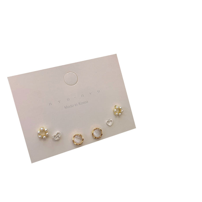 Wholesale Earrings Alloy Pearl Cat's Eye MOQ≥2 JDC-ES-songr007