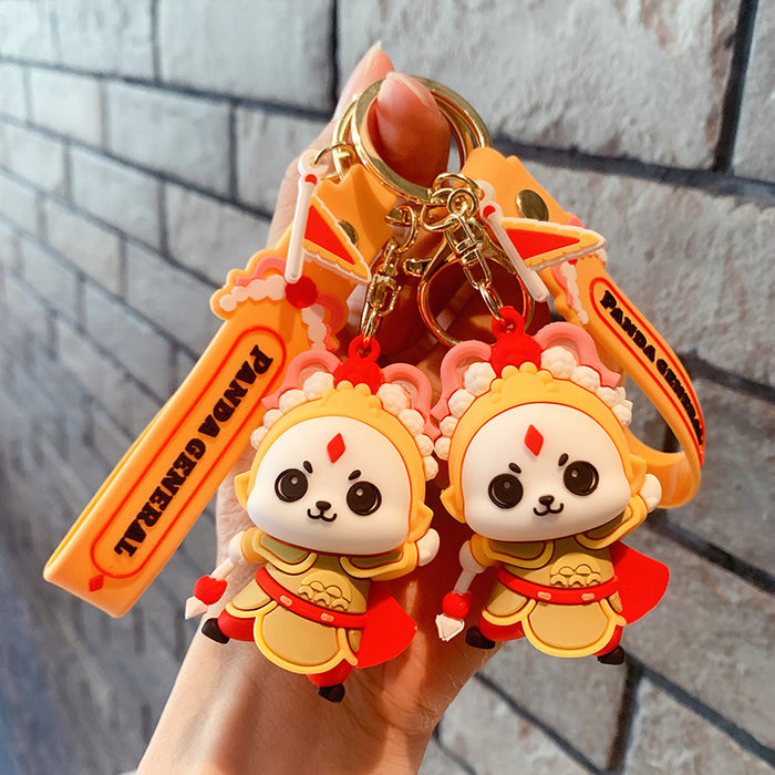 Wholesale Keychains For Backpacks National Chao Peking Opera Panda Doll Keychain JDC-KC-OShi026