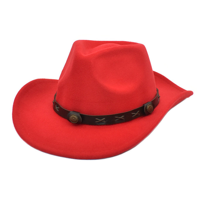 Wholesale Hat Wool Western Cowboy Top Hat JDC-FH-ShunMa030