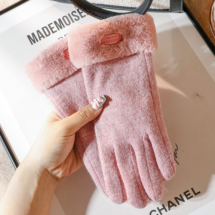 Wholesale Gloves Cashmere Thickening Warm Touch Screen JDC-GS-HaiD007