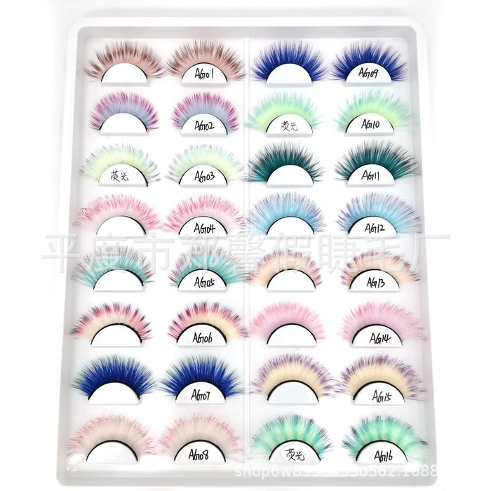 Wholesale Gradient Color Imitation Mink False Eyelashes Single Pair Pack MOQ≥3 JDC-EY-ZXin004