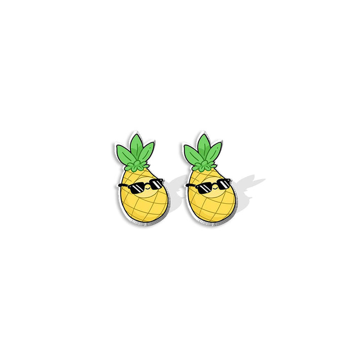 Wholesale earrings plastic bee fruit cartoon MQO≥5 JDC-ES-xiangl006