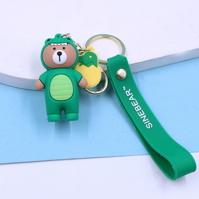 Wholesale three-dimensional doll keychain PVC doll key pendant cute cartoon JDC-KC-LEn001