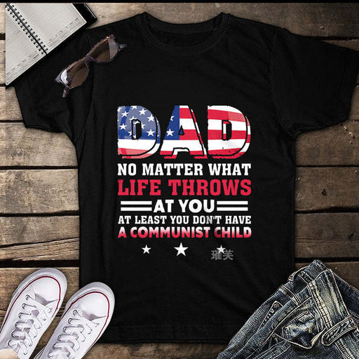 Jewelry WholesaleWholesale 4th of July Independence Day Father's Day DAD Polyester T-Shirt JDC-TS-LanX001 T-Shirt 蓝馨 %variant_option1% %variant_option2% %variant_option3%  Factory Price JoyasDeChina Joyas De China