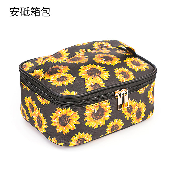 Wholesale Sunflower Cosmetic Bags Large Capacity Storage Bag MOQ≥3 JDC-CB-AD001