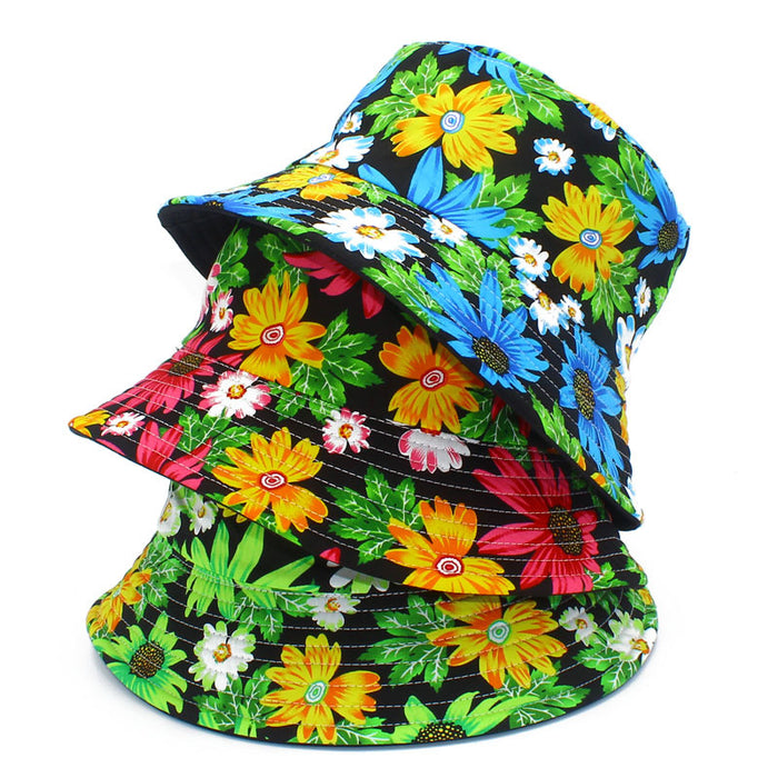 Hat de cubo al por mayor Flower Cotton JDC-FH-RHENG008