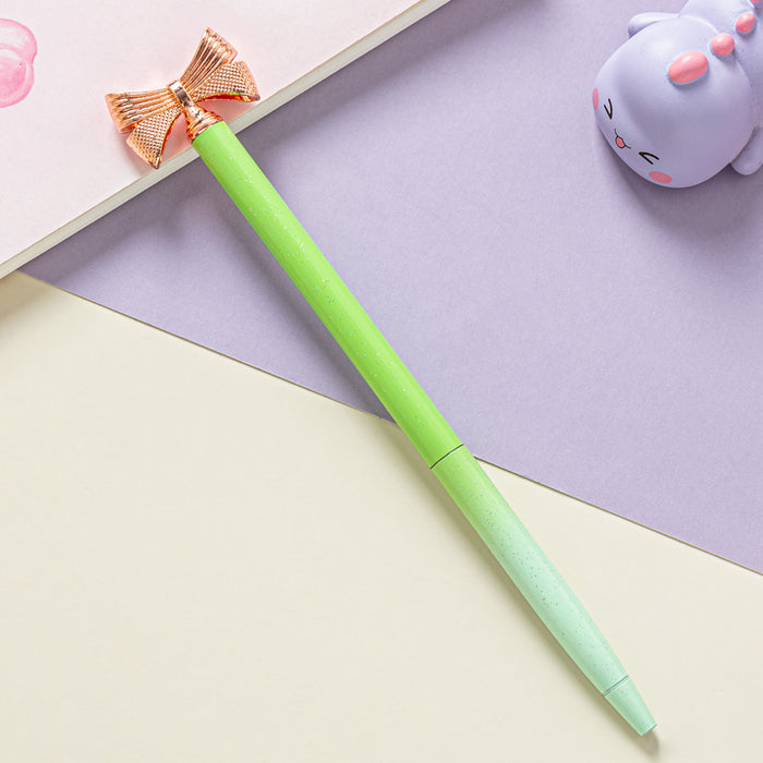Wholesale Ballpoint Pen Metal Cute Bow Twist JDC-BP-HongD010