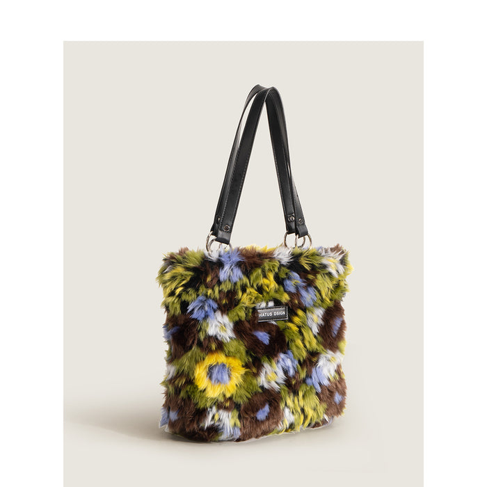 Wholesale Handbags Plush Oil Art Colors Large Capacity JDC-HB-LXTX002