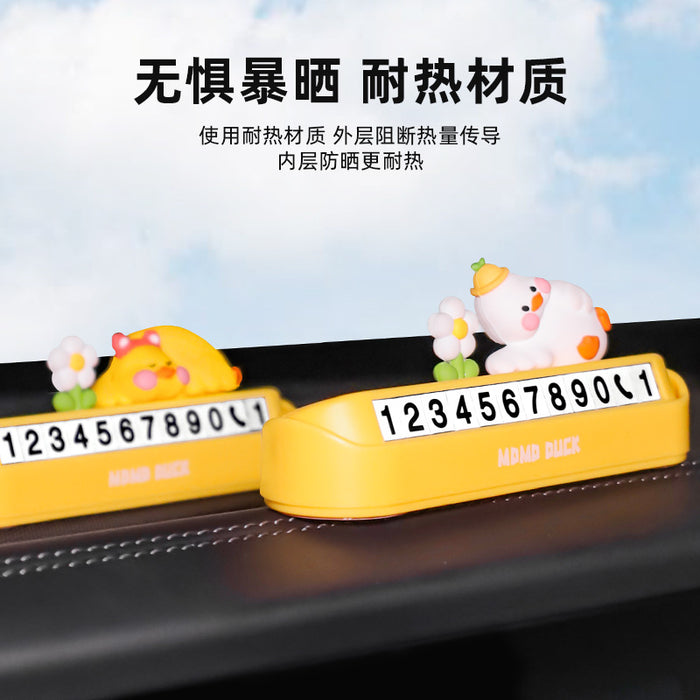 Wholesale Car Accessories PVC Cute Cartoon Number Plate Can Be Hidden JDC-CA-XZH003