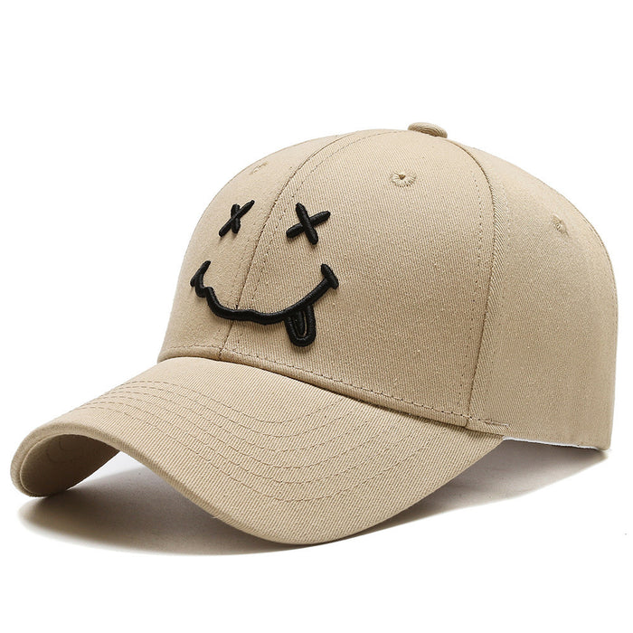 Wholesale Smiley Hat Black Peaked Cap Sun Hat Casual Versatile MOQ≥2 JDC-FH-ShanYu005