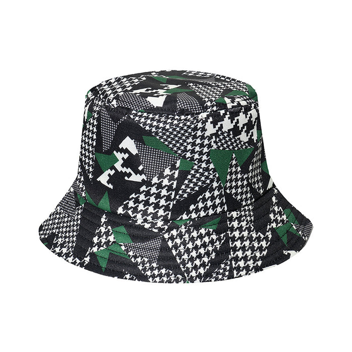 Wholesale Fashion Hat Polyester Flower Houndstooth Sunshade Sun Cap MOQ≥2 JDC-FH-YuanB024
