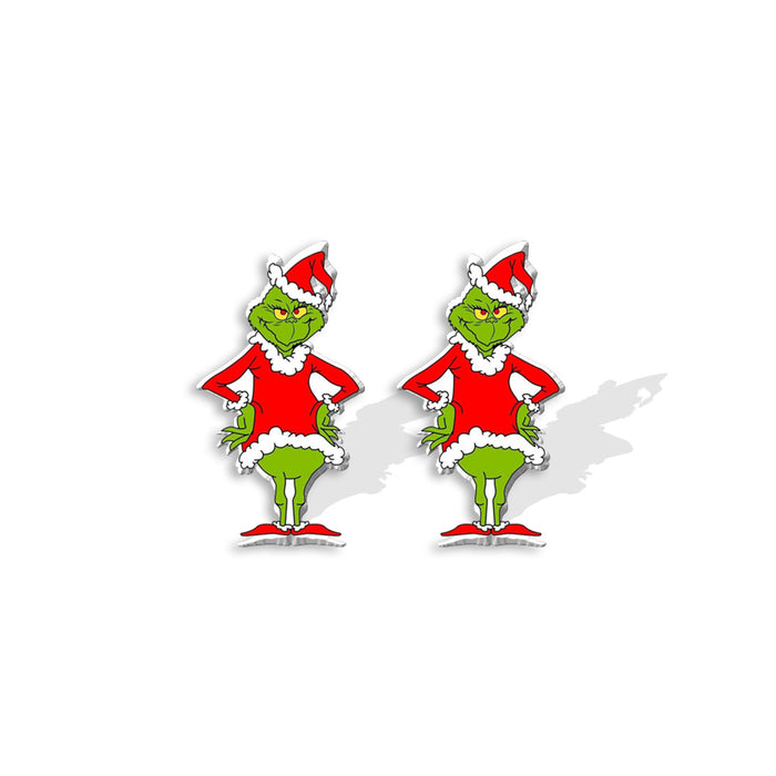 Pendientes al por mayor Pendientes acrílicos de dibujos animados de navidad (M) JDC-ES-Xiangl051