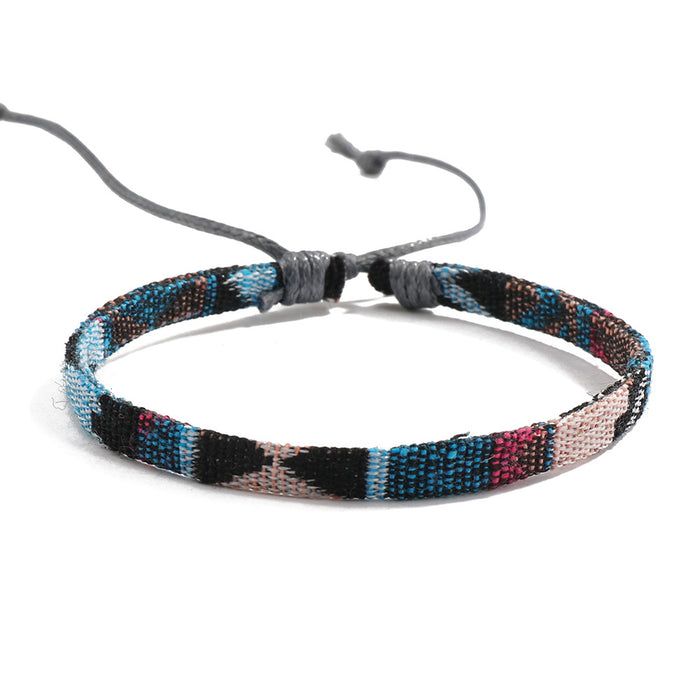 Wholesale Bracelet Fabric Colored Boho Weave MOQ≥3 JDC-BT-RonH002