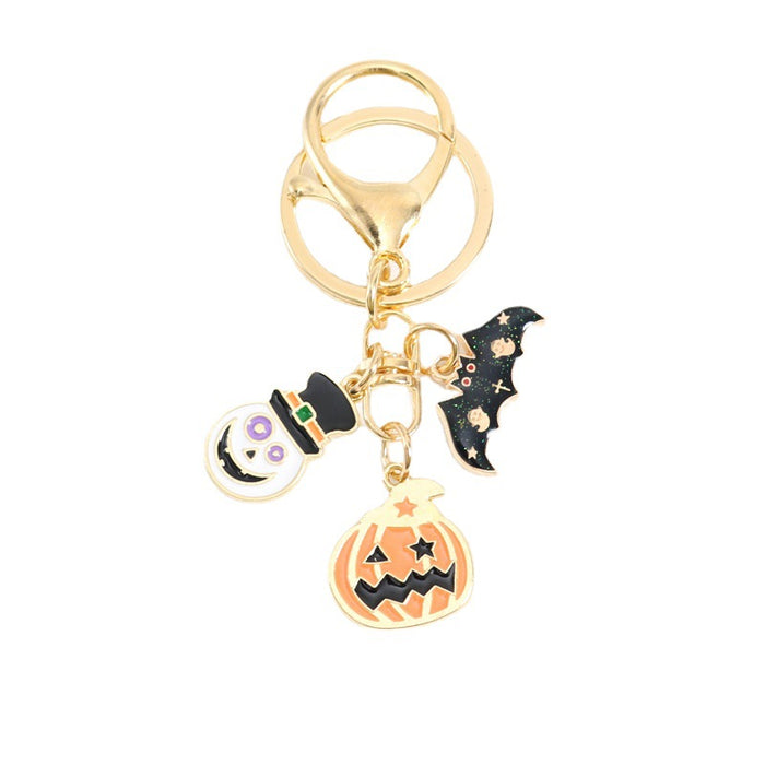 Wholesale Keychain Metal Halloween Cute Pumpkin Keychain MOQ≥2 JDC-KC-YChen007