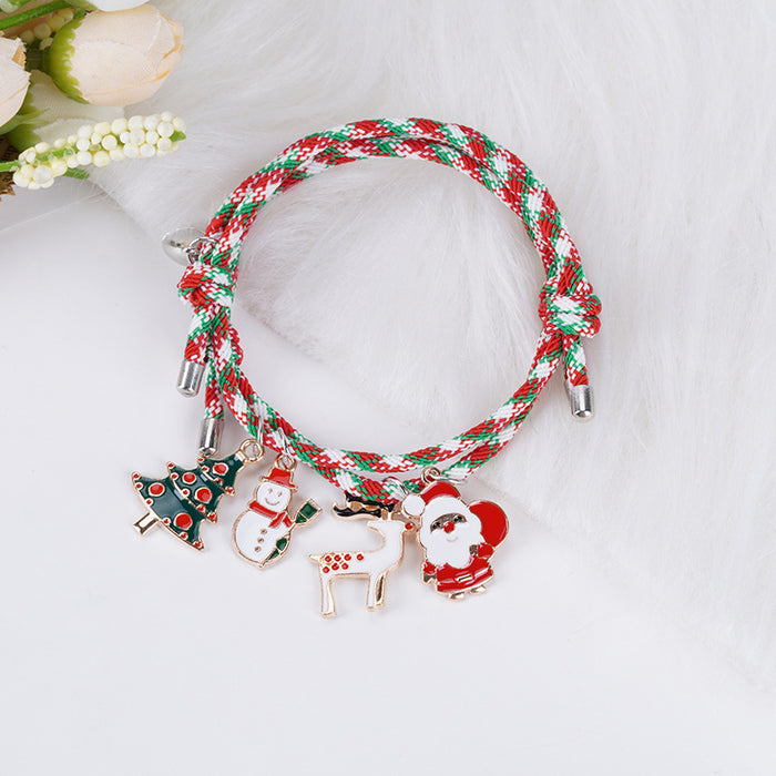 Wholesale Bracelet Alloy Christmas Heart Magnet Couple Bracelet MOQ≥2 JDC-BT-YongY021