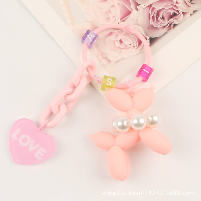 Wholesale Keychains Plastic Silicone Cute Poodle JDC-KC-YiHan047