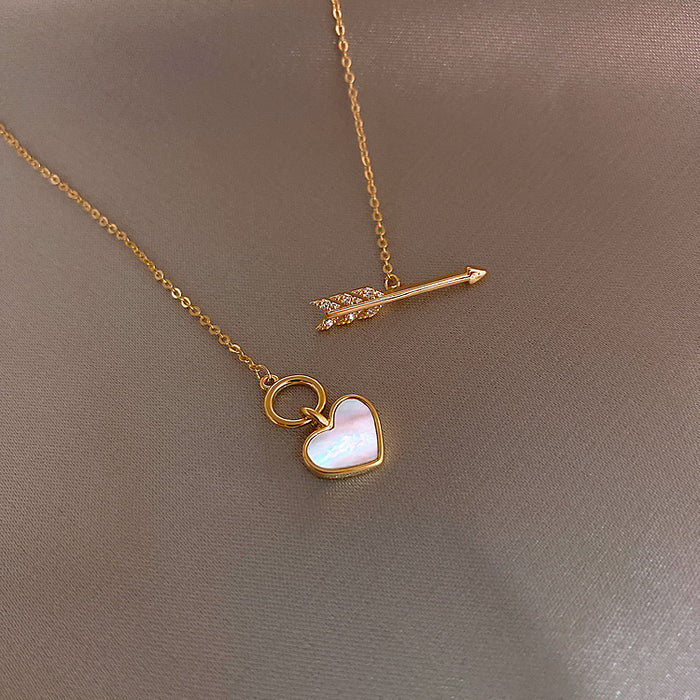 Wholesale Necklaces Alloy Love Shell Cupid's Arrow JDC-NE-ZhongY006