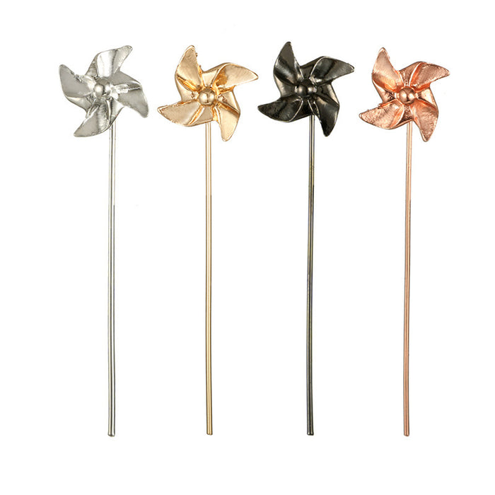 Wholesale earrings alloy cute geometric pinwheel MQO≥2 JDC-ES-lingg021