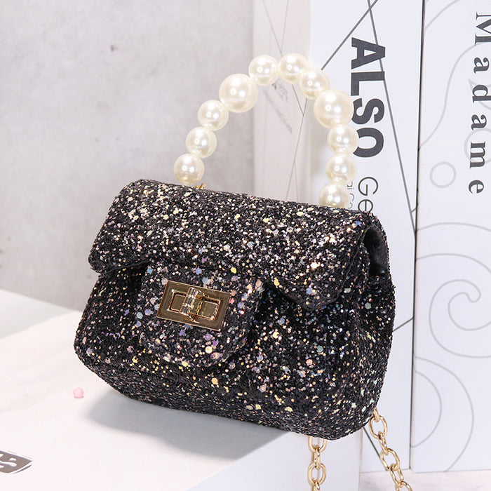 Wholesale Shiny Mini Women's Bag Pearl Handheld Children's Messenger Bag JDC-SD-Yixuan002