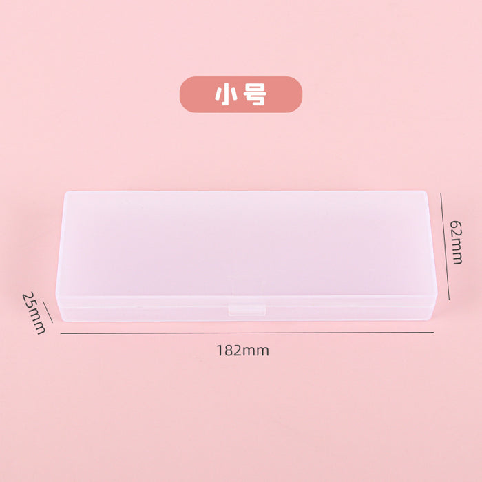 Wholesale pencil case PP frosted clear stationery MOQ≥2 JDC-PB-ChiCh001