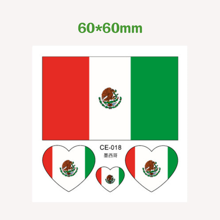 Pegatinas al por mayor ventiladores de la Copa Mundial Pegatinas de tatuaje de bandera MOQ≥2 JDC-ST-RUIQ001