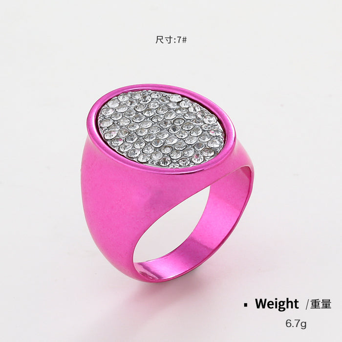 Wholesale Rings Alloy Rose Crystal Party Signet ring MOQ≥2 JDC-RS-kenj003