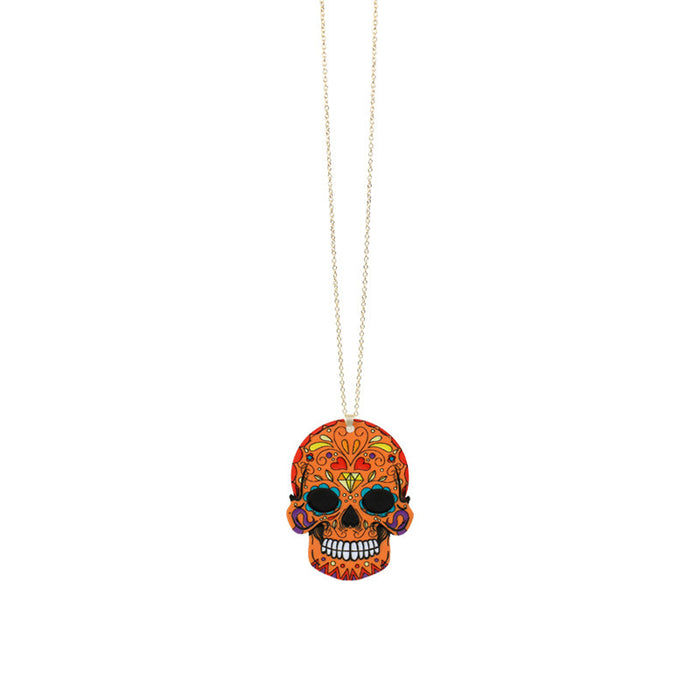 Wholesale Acrylic Personality Skull Hip Hop Pendant Fashion Couple Necklace JDC-NE-HH005