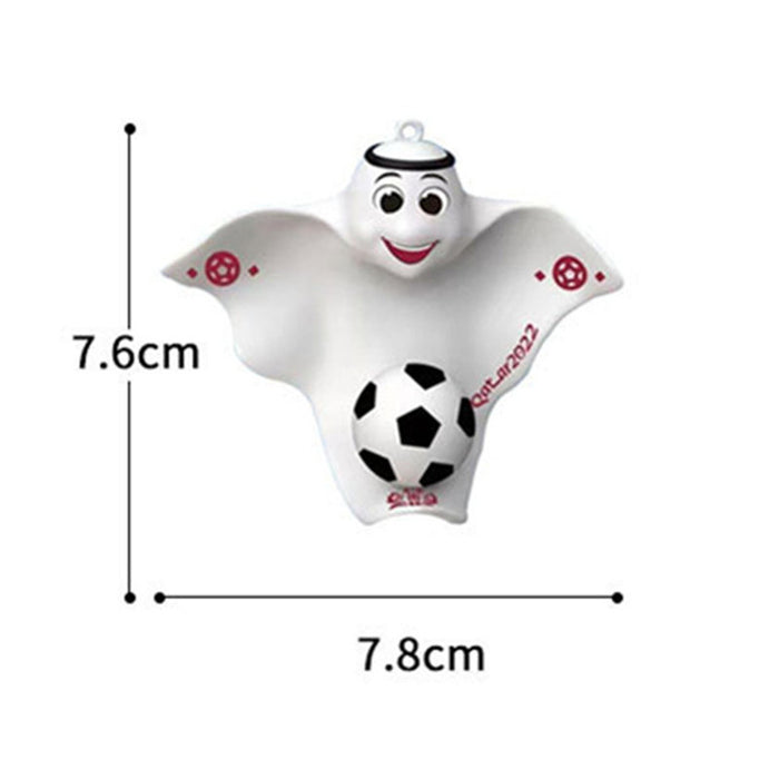 Wholesale Silicone Qatar World Cup Mascot Keychain Pendant Soccer Doll Doll MOQ≥3 JDC-KC-ShiCD001