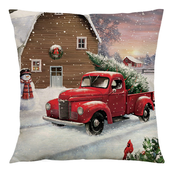 Wholesale Christmas Vintage Linen Pillowcase MOQ≥2 JDC-PW-Aisha004