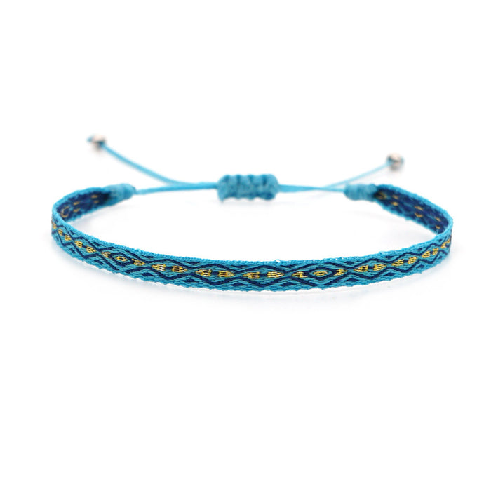 Wholesale Ethnic Wind Ribbon Pure Hand Woven Bracelet JDC-BT-HeY017