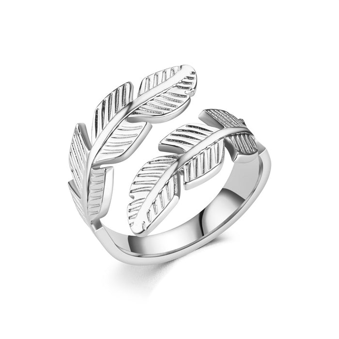 Wholesale Ring Alloy Fog Pine Silk Pattern Titanium Steel JDC-RS-DingC024