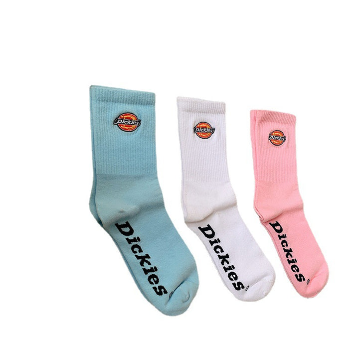 Wholesale Sock Combed Cotton Leisure Sports Mid Tube Sweat Absorption 3pcs (F) MOQ≥3 JDC-SK-HongMian003