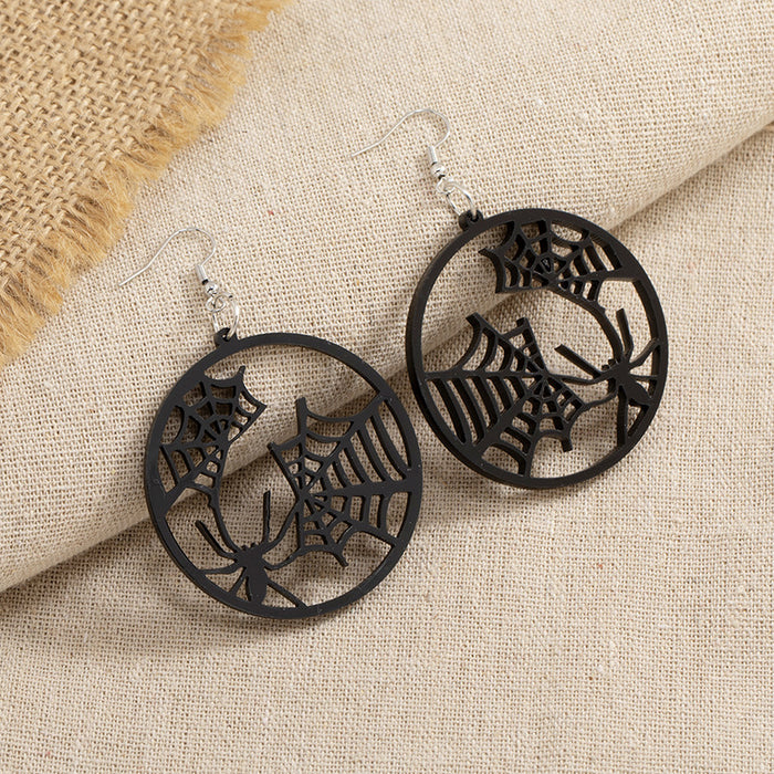 Wholesale Earrings Acrylic Hollow Round Spider MOQ≥3 JDC-ES-KaiQ049