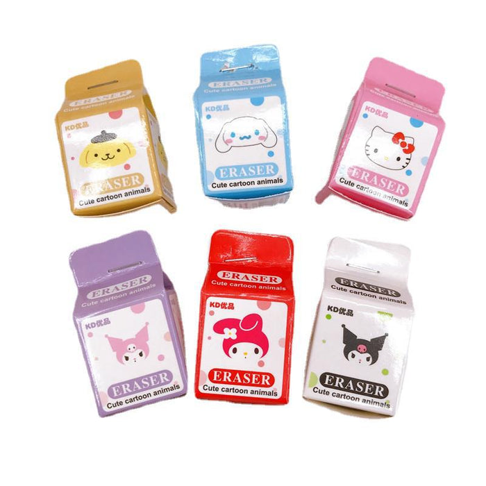 Wholesale Eraser 36 Sets of Cute Cartoon Milk Carton Shapes 36pcs (S) JDC-ERA-YaLL001