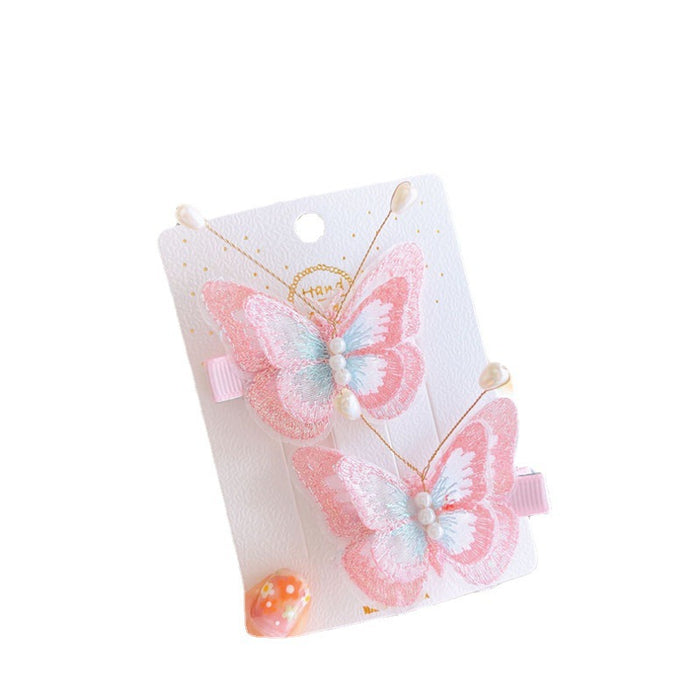 Wholesale Embroidery Stereo Simulation Butterfly Sweet Hair Clip JDC-HC-XYi002