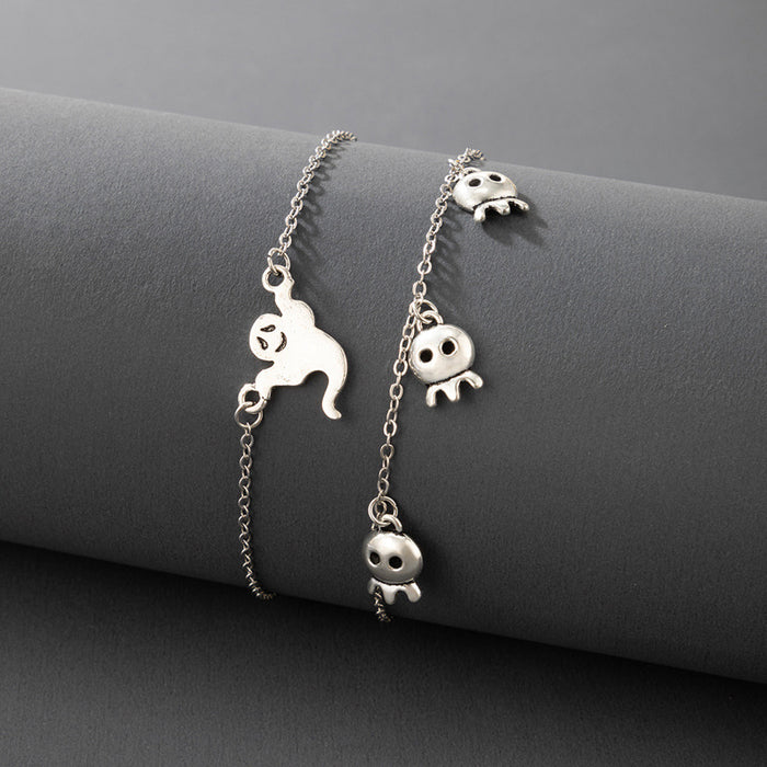 Wholesale Anklets Alloy Ghost Halloween Set of Two JDC-AS-C003