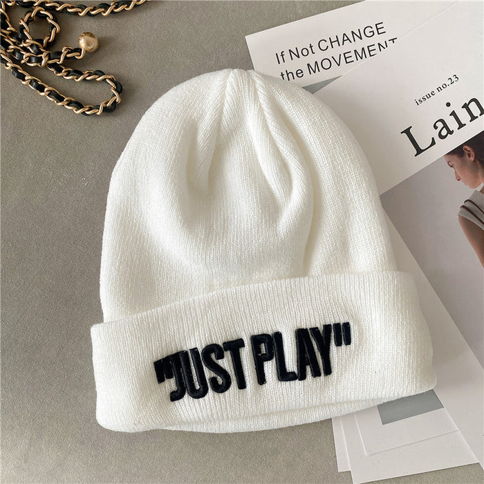 Wholesale Hat Acrylic Letter Embroidery Knit Cap JDC-FH-NaD001