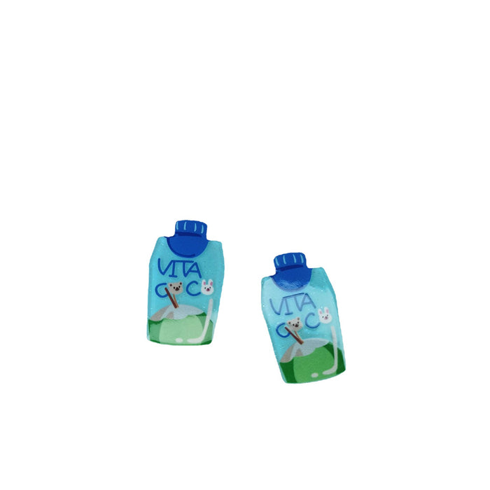 Pendientes al por mayor Botella de bebida acrílica fruta JDC-ES-FX022