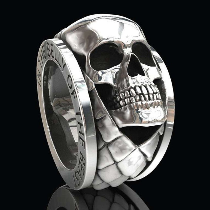 Wholesale Mechanical Skull Alloy Men's Ring JDC-RS-ChenR037