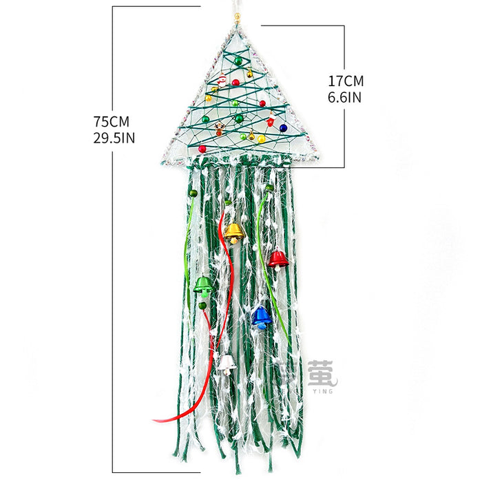 Wholesale Dream Catcher Iron Circle Christmas Tree Triangle Wind Chime Pendant with Lamp MOQ≥2 JDC-DC-MYing034