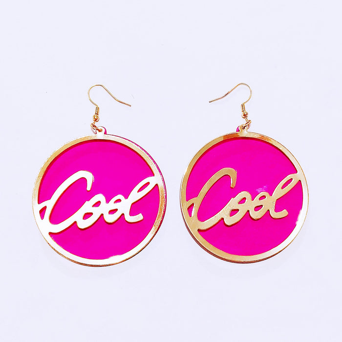 Wholesale Exaggerated Wooden  Ornament Metal Vintage Earrings JDC-ES-AnX017