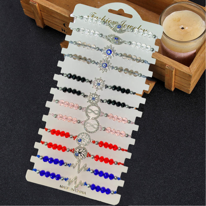 Wholesale Crystal Woven Handmade Friendship Bracelet JDC-BT-ZheQ023