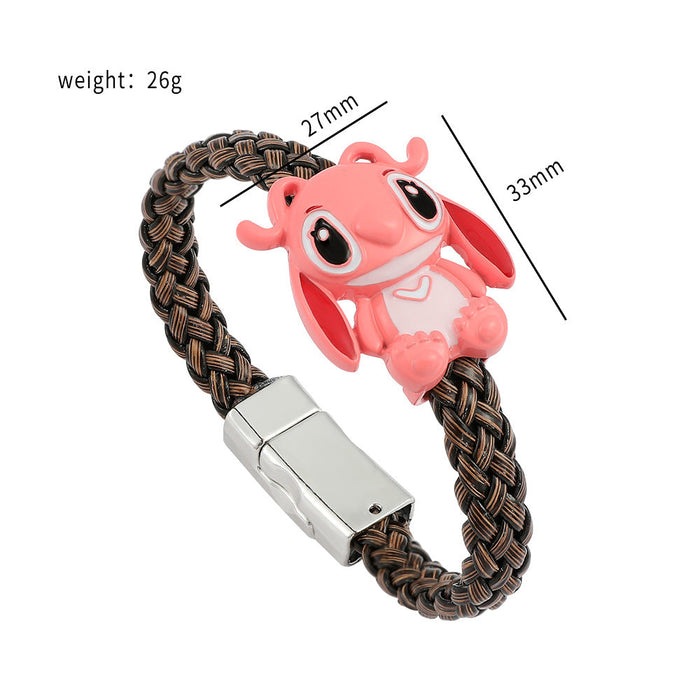 Wholesale Bracelets Leather Cartoon Star Babe (M) MOQ≥4 JDC-BT-BoSu004